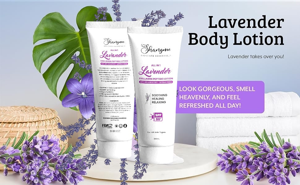 Lavender All in 1 Peptide Collagen Body Lotion for all skin types (200ml)