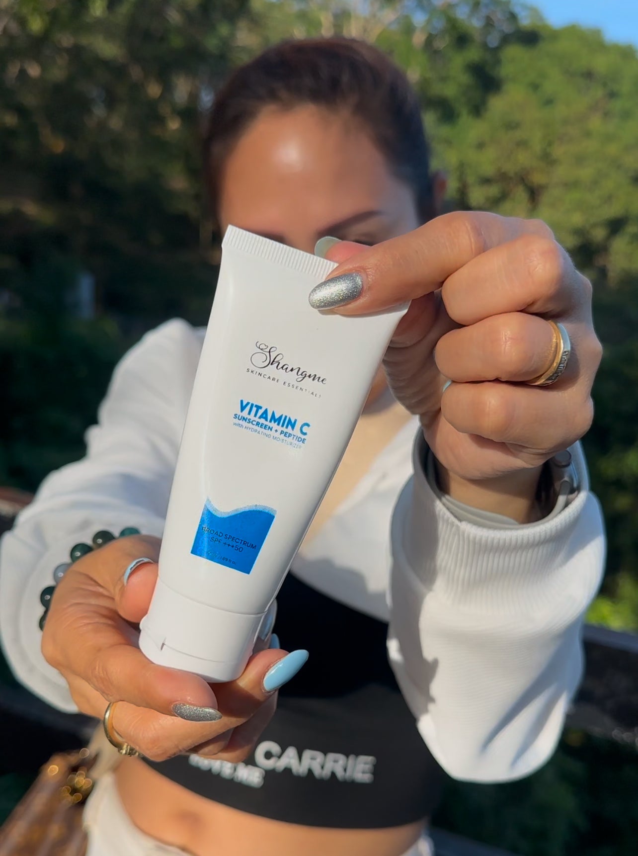 Shangme allin1 Sunscreen Moisturizer Collagen Peptide and Vitamin C