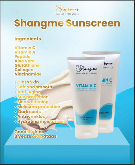 Shangme allin1 Sunscreen Moisturizer Collagen Peptide and Vitamin C