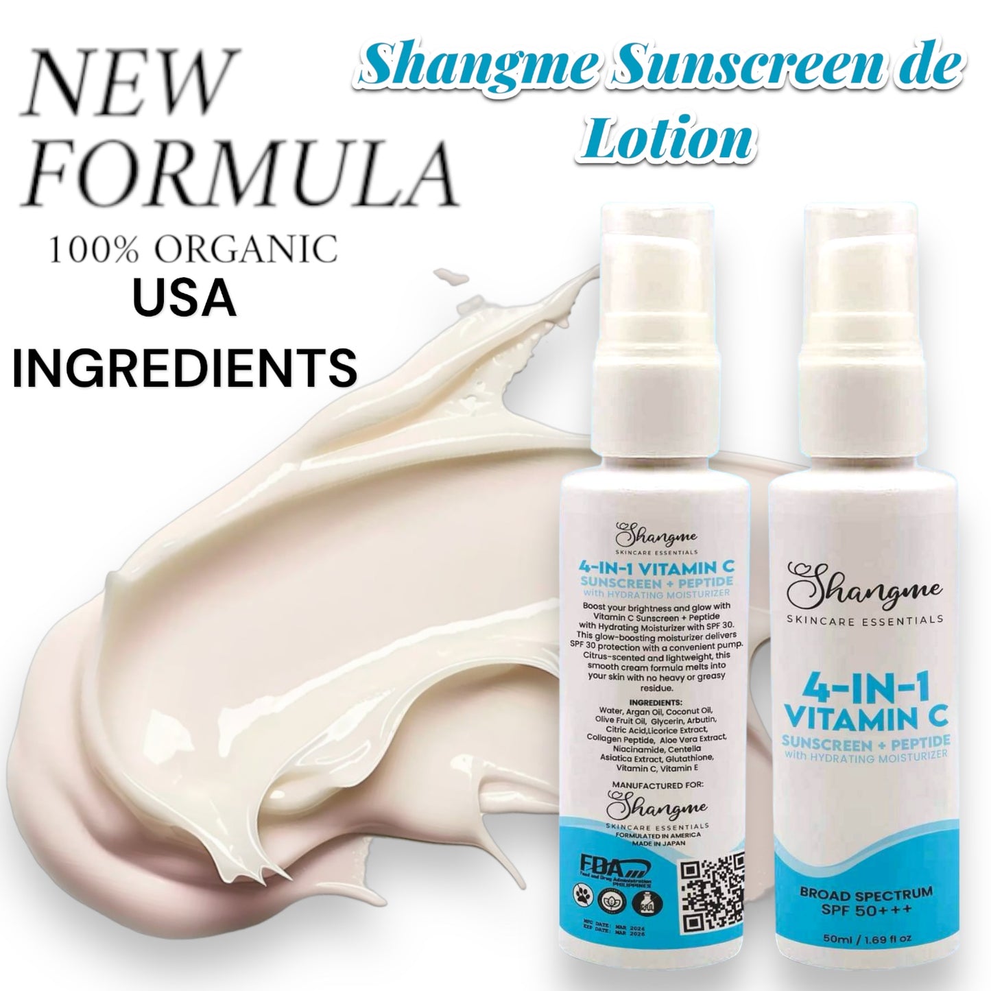 The best super effective money back guarantee Shangme 4in1 Sunscreen with Collagen Peptide and Vitamin C