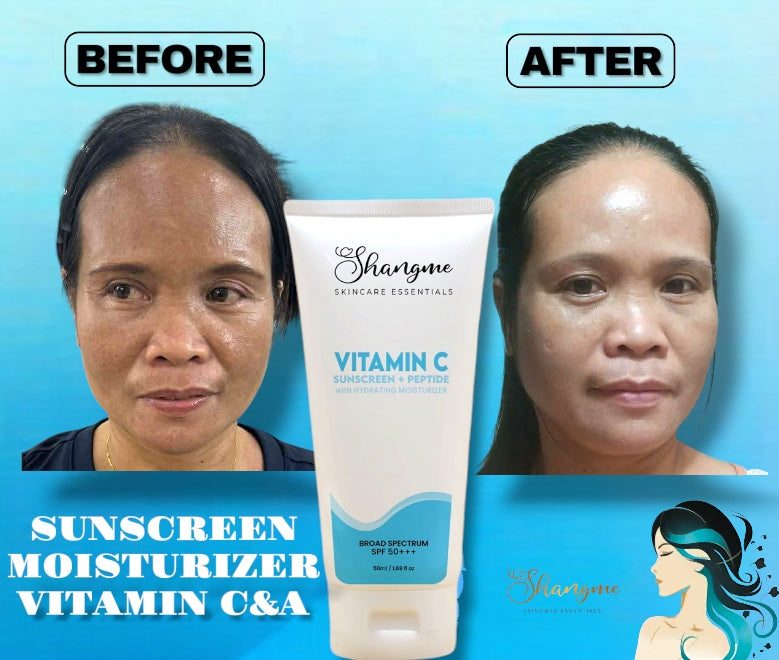 Shangme allin1 Sunscreen Moisturizer Collagen Peptide and Vitamin C (50ml)