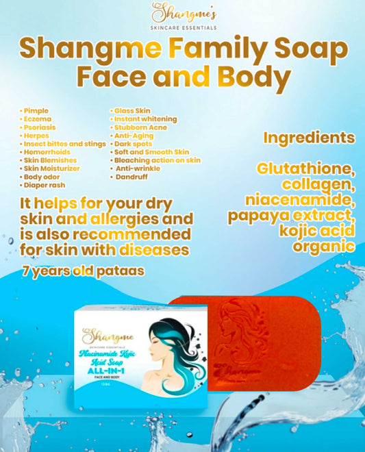 Kojic Acid Niacinamide Organic allin1 miracle soap effective for Melasma, Pimples, Darks Spots, Smooth and Soft Skin, Glass skin&whitening effect, skin diseases, allergies dandruff, feminine hygiene face and body and many more skin benefits.(135grams)