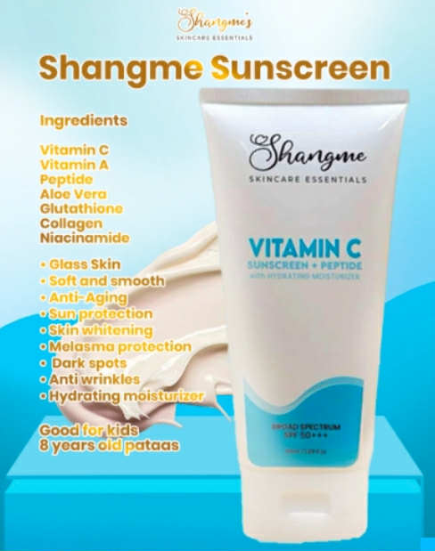 Shangme allin1 Sunscreen Moisturizer Collagen Peptide and Vitamin C
